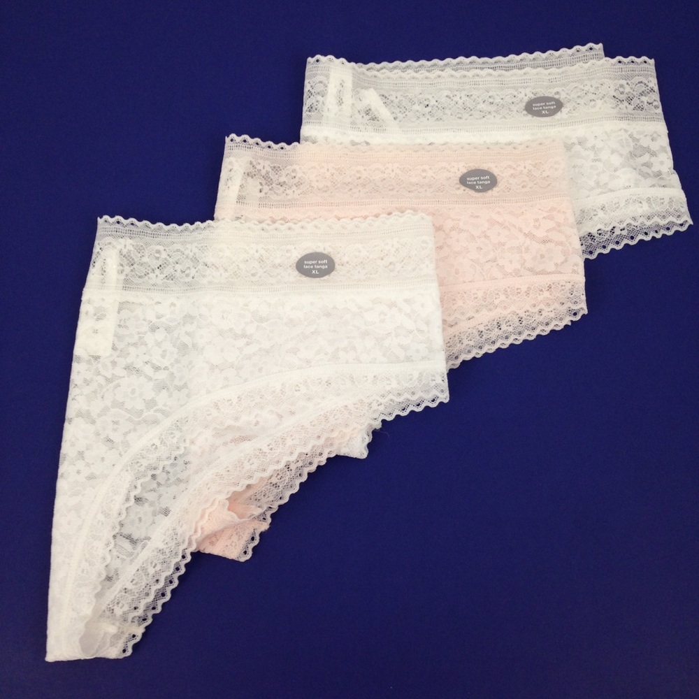 3 pairs XL GapBody super soft lace panty underwear